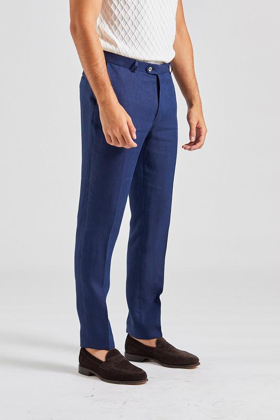 Oscar Jacobson Denz Trouser linen navy 